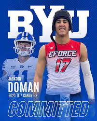 Breaking News: 3-Star Tight End Jackson Doman Commits to BYU Football….